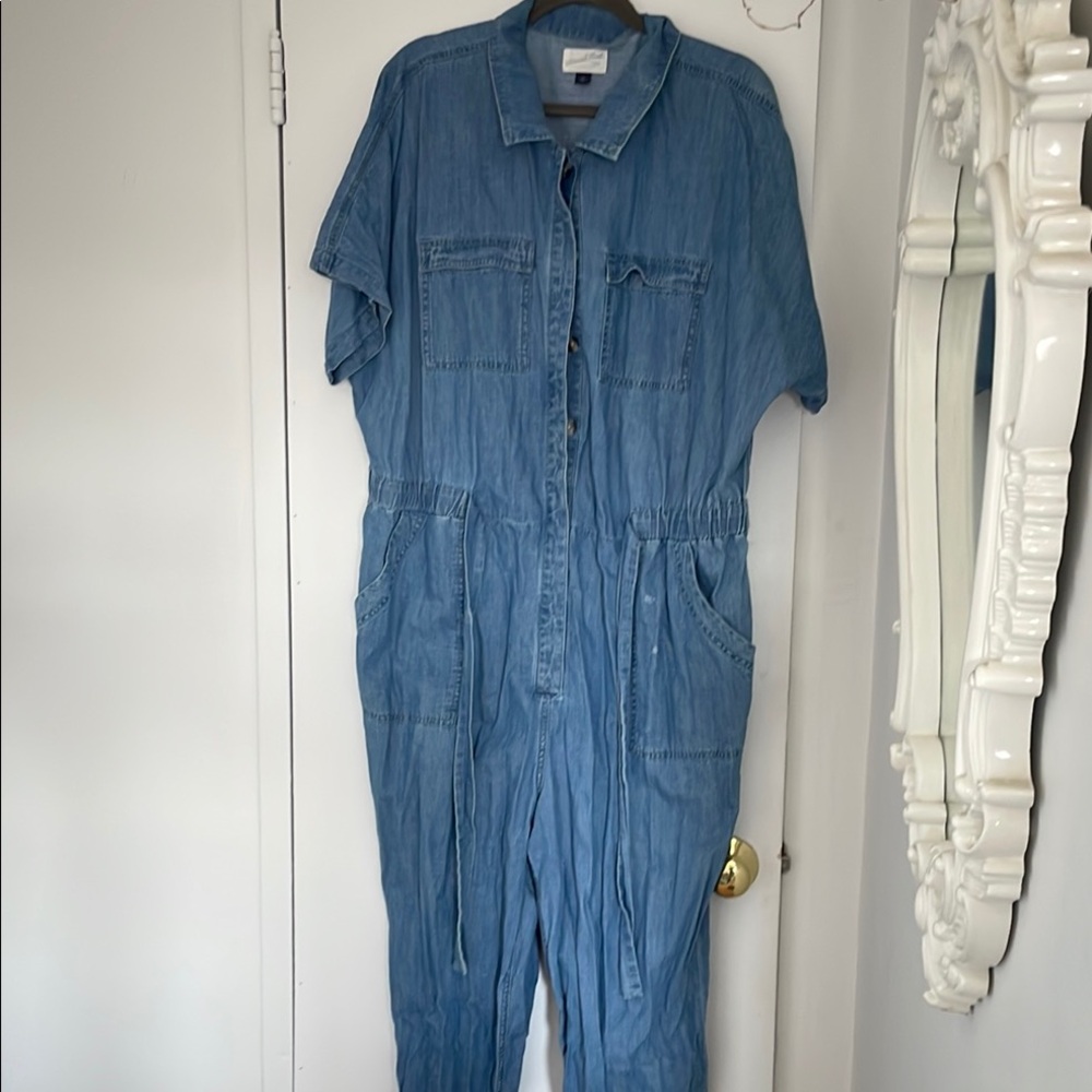 Universal Thread Blue Denim Jumpsuit